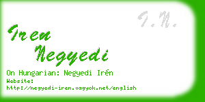 iren negyedi business card